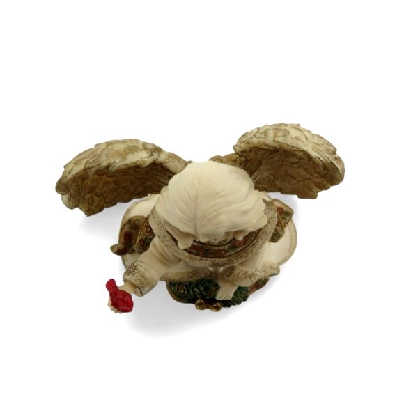 SARAHS ANGELS Musical Figurine Angel with Red Cardinal Bird 2011 Boxed - Picture 5 of 10